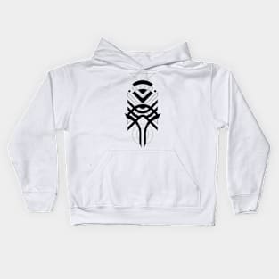 Geometric minimal black white abstract Kids Hoodie